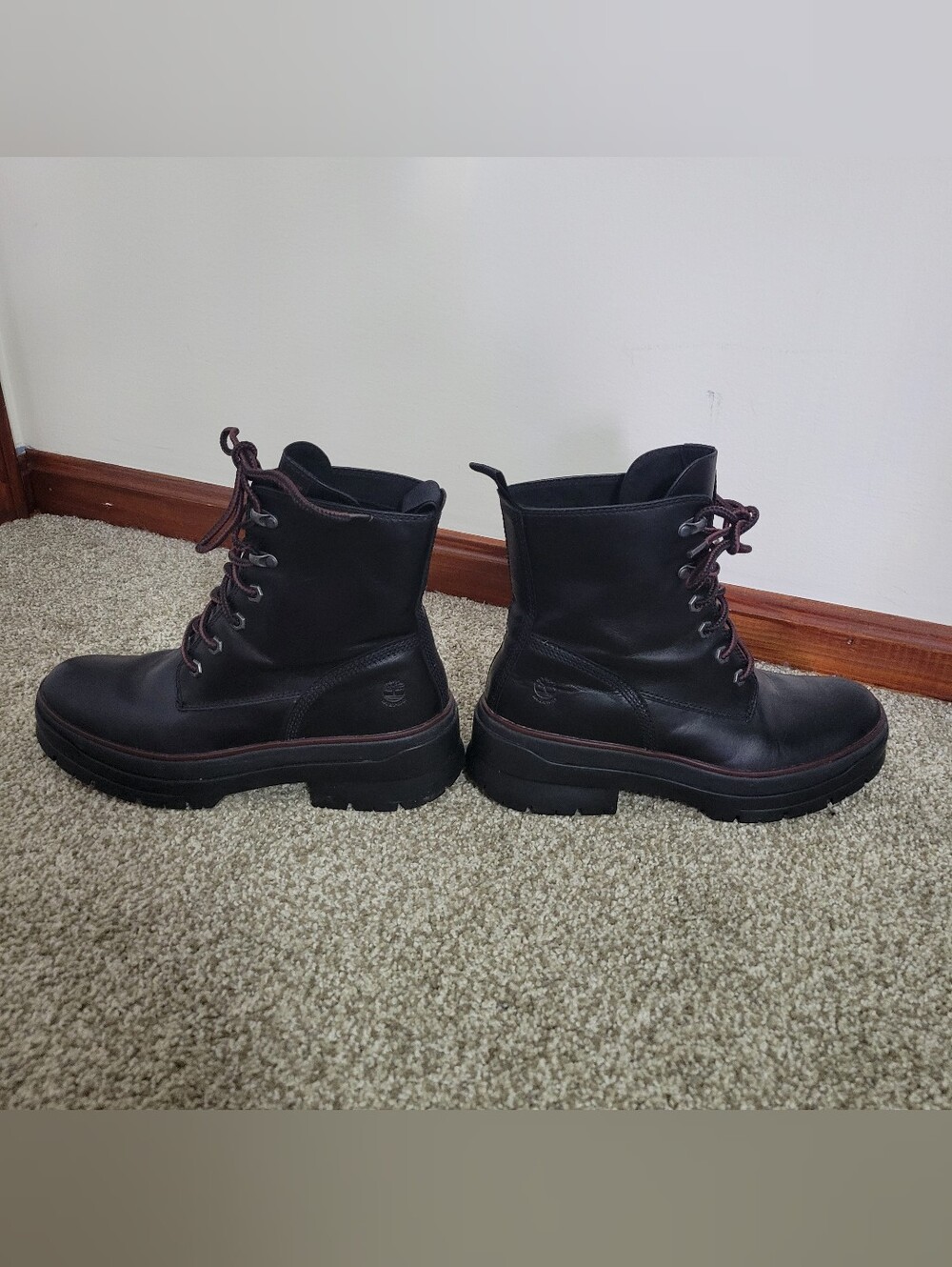 Timberland Malynn EK+ Waterproof Black Leather Boots Women's Size 9 - Picture 6 of 9